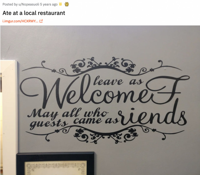 4. I had a complex trying to decipher what this wonderful decal meant. Need a clue? It starts with the word 