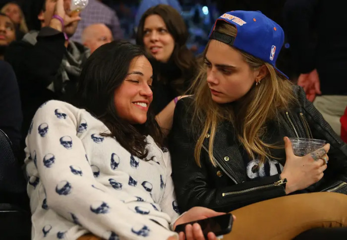 19. Cara Delevingne and Michelle Rodriguez take a spot