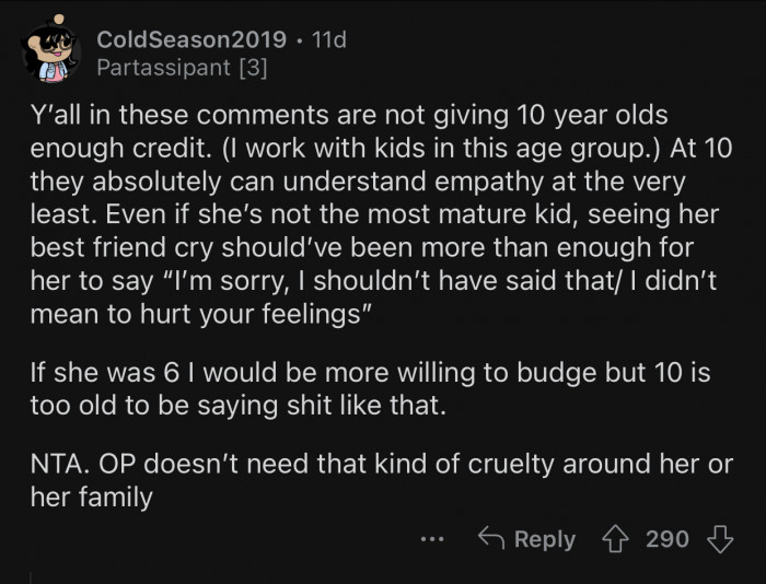 10-year-olds can understand empathy.