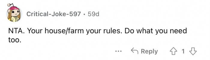 Your property, your rules.