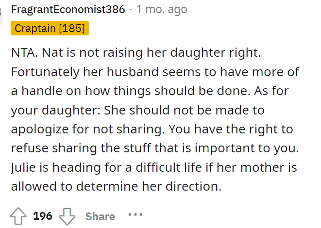 Overall, it seems the answer here is NTA.