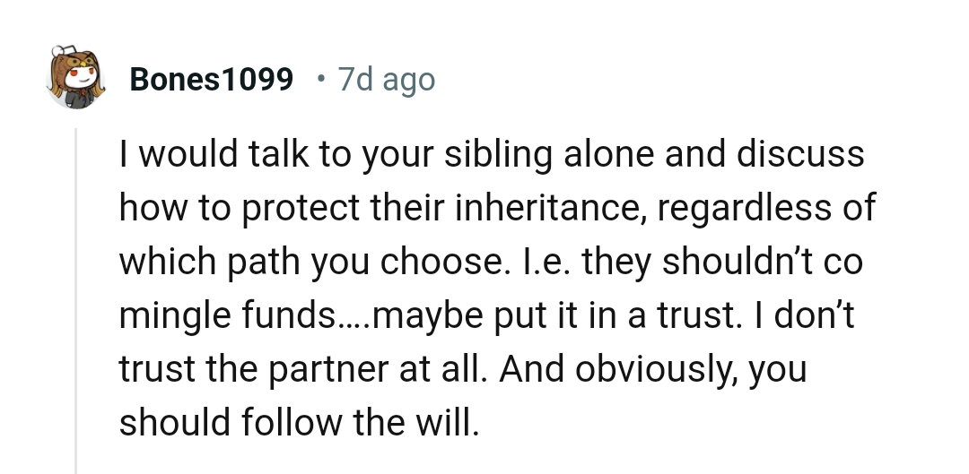 They should maybe put the funds in a trust