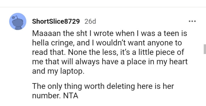 The only thing to delete is her number