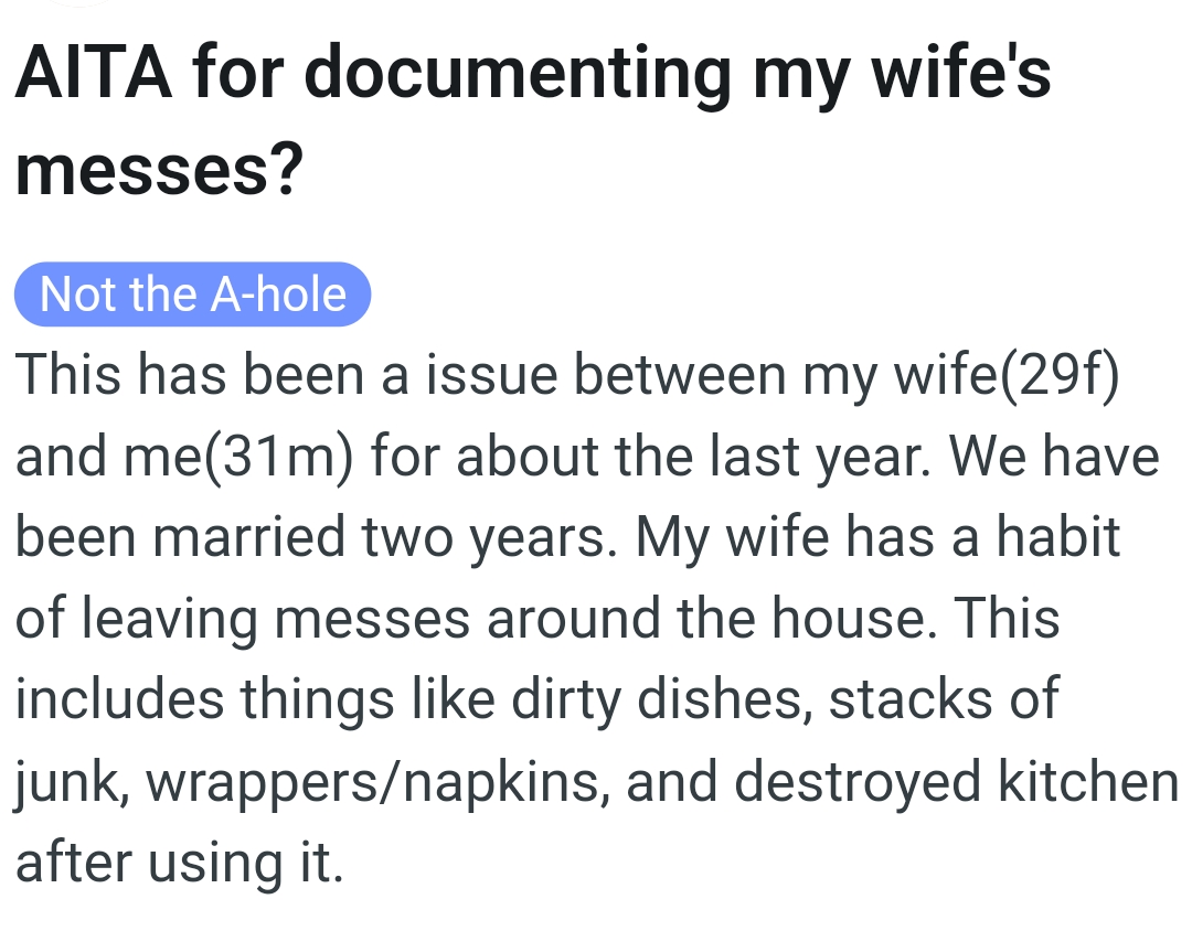 The OP kicks off his story