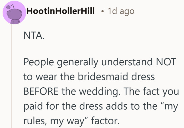 There is a sense that the timing matters just as much as the dress itself.