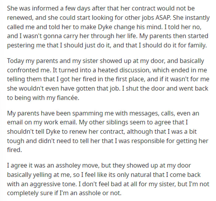 This is when things got heated, and their conversation escalated with the family confronting him about this matter.