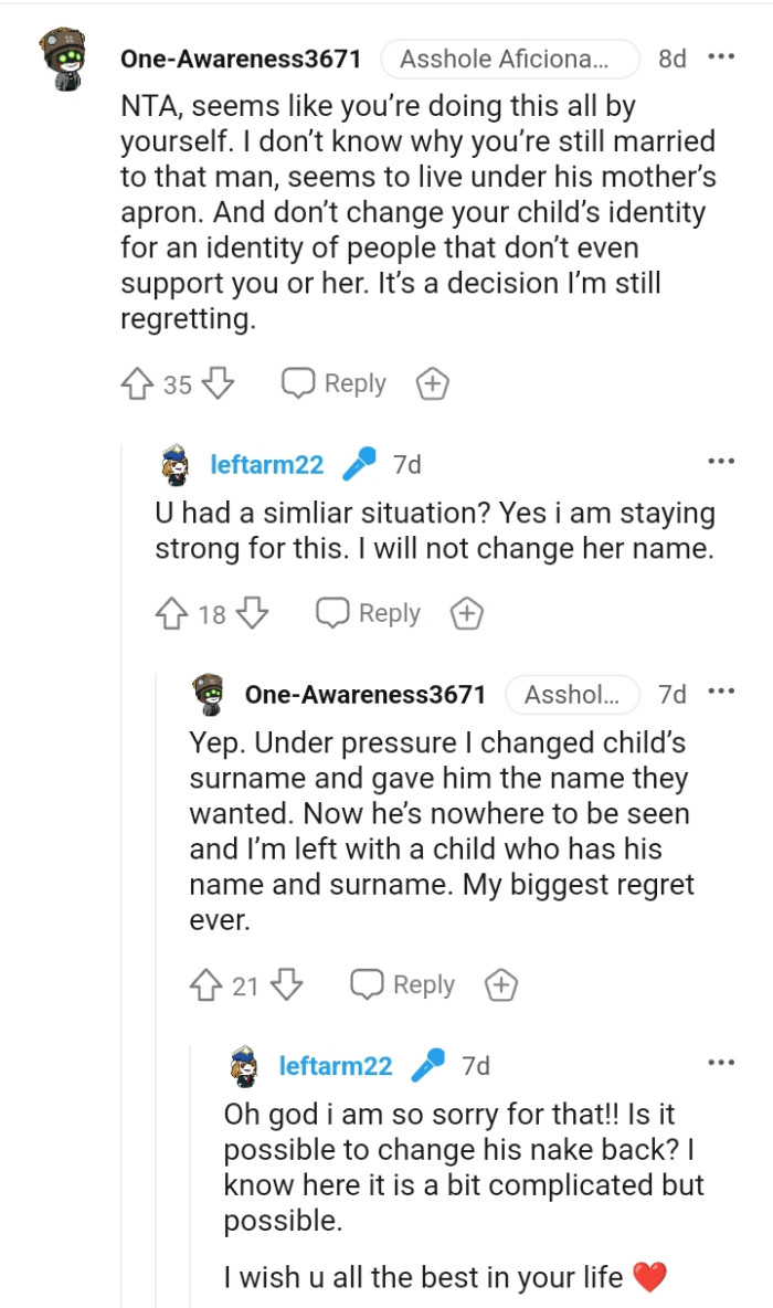 Don't change your child's identity for the identity of people who don't support her