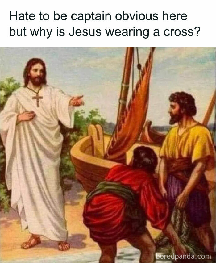20. So true, why is he wearing a cross?