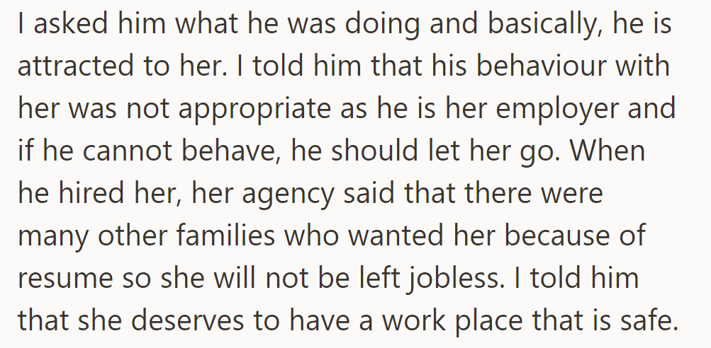 OP's brother admitted he’s attracted to Vivian. He was told his behavior was inappropriate and she deserves a safe workplace.