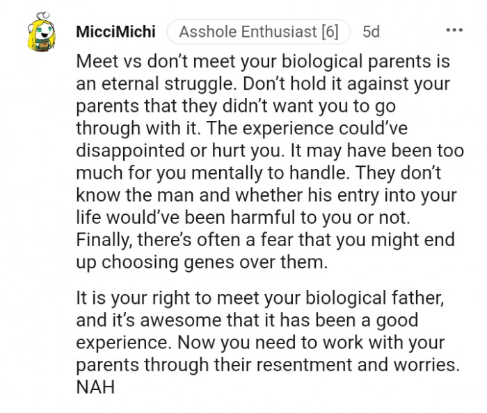 The experience could have disappointed or hurt you