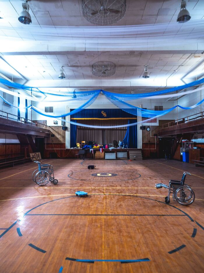 "Gym From A School That Closed Right After Prom"