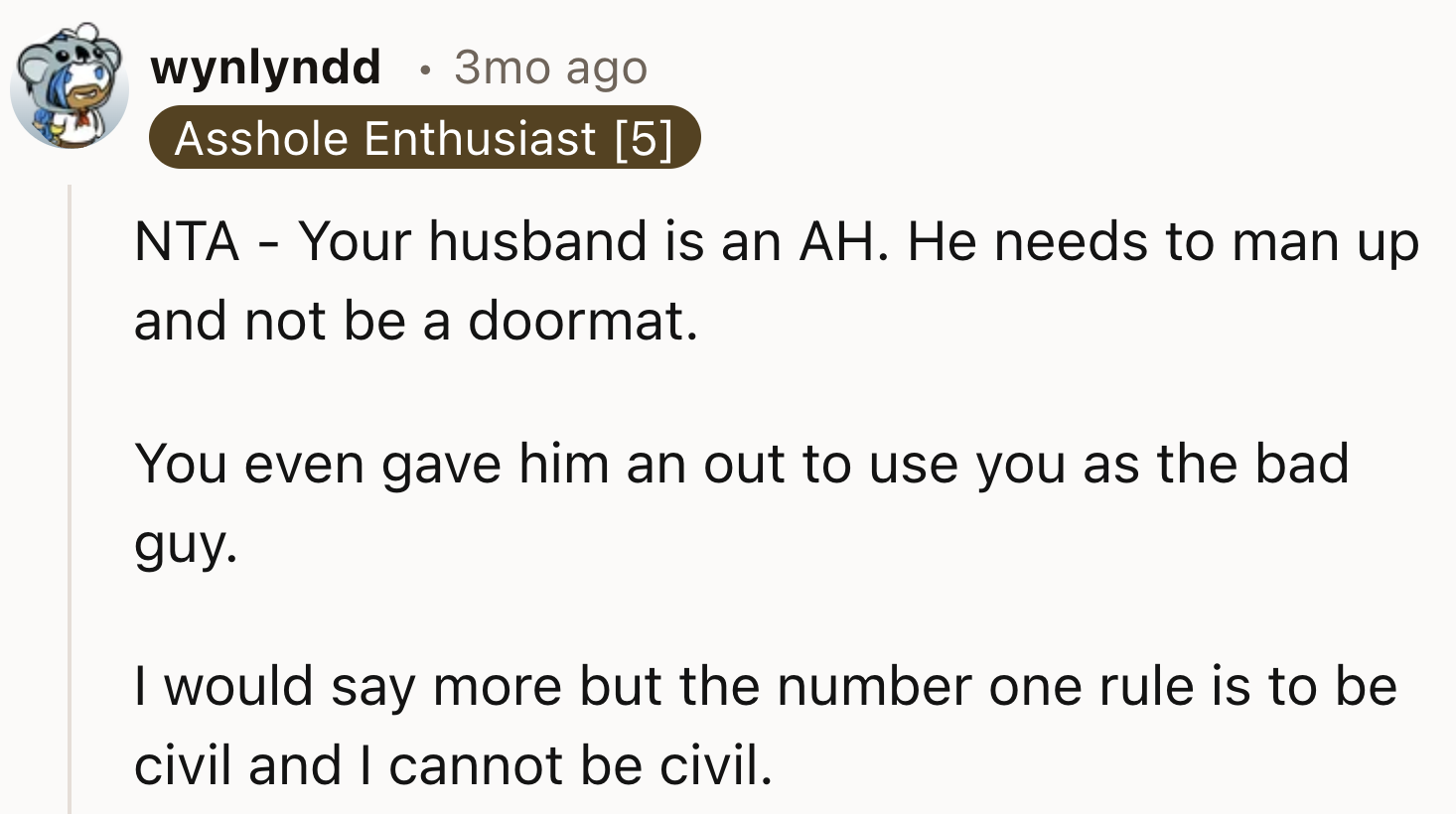 Her Husband Needs To Man Up