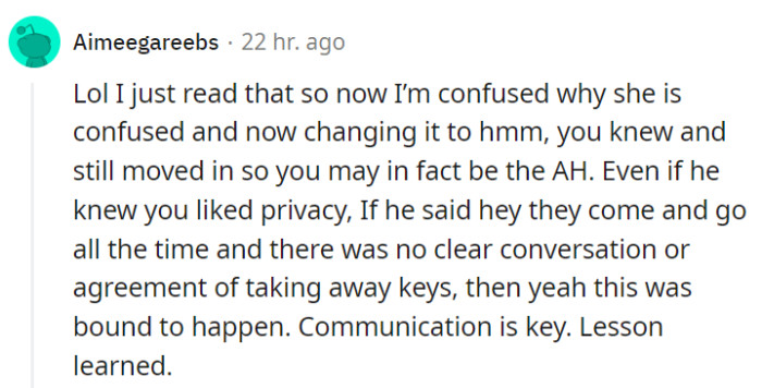 Takeaway: communication is key.