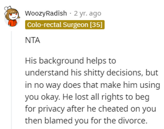 The husband has nothing to complain about.