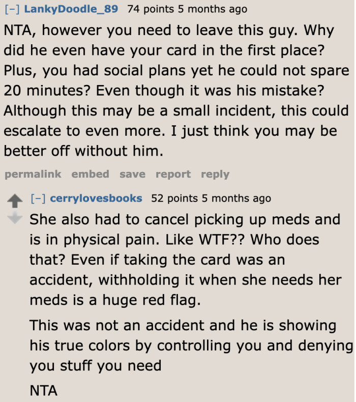 Redditors believe that what the boyfriend did was a deal breaker. It's time to move on from this relationship.