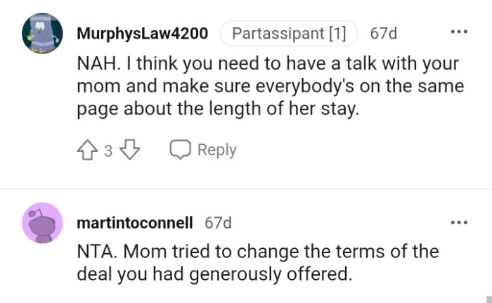 The OP needs to have a talk with her mom so everyone will be on the same page