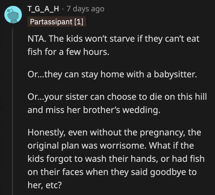 If they won't budge or go with OP's options, Kate and her kids can stay home