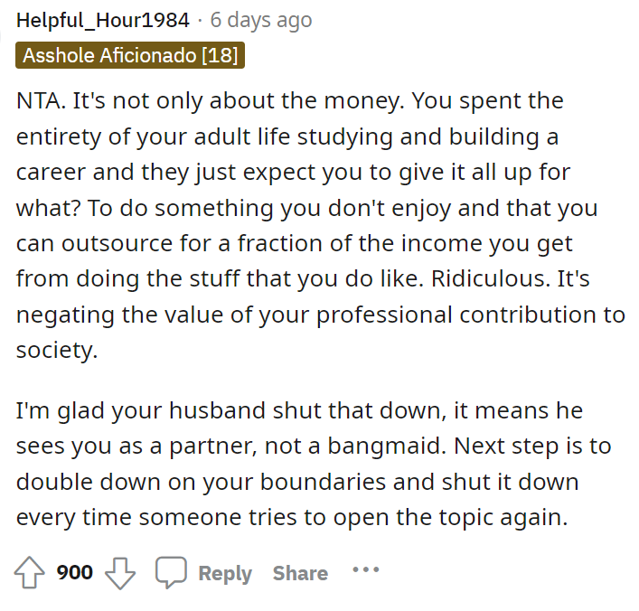 This is true too because she spent time building a real career.