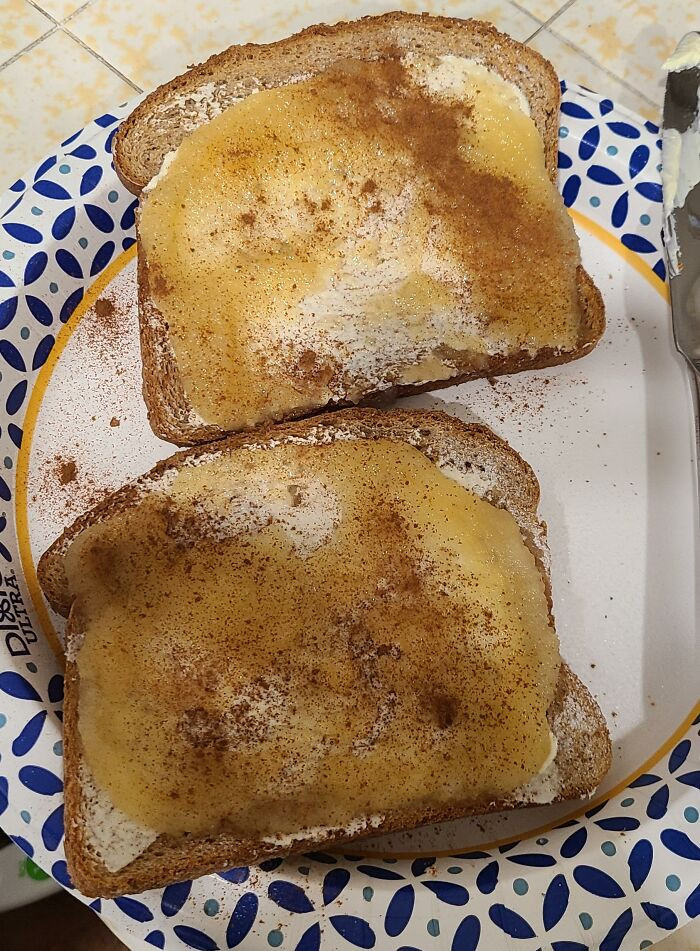 Cinnamon toast is nostalgic, and it is something I still eat too.