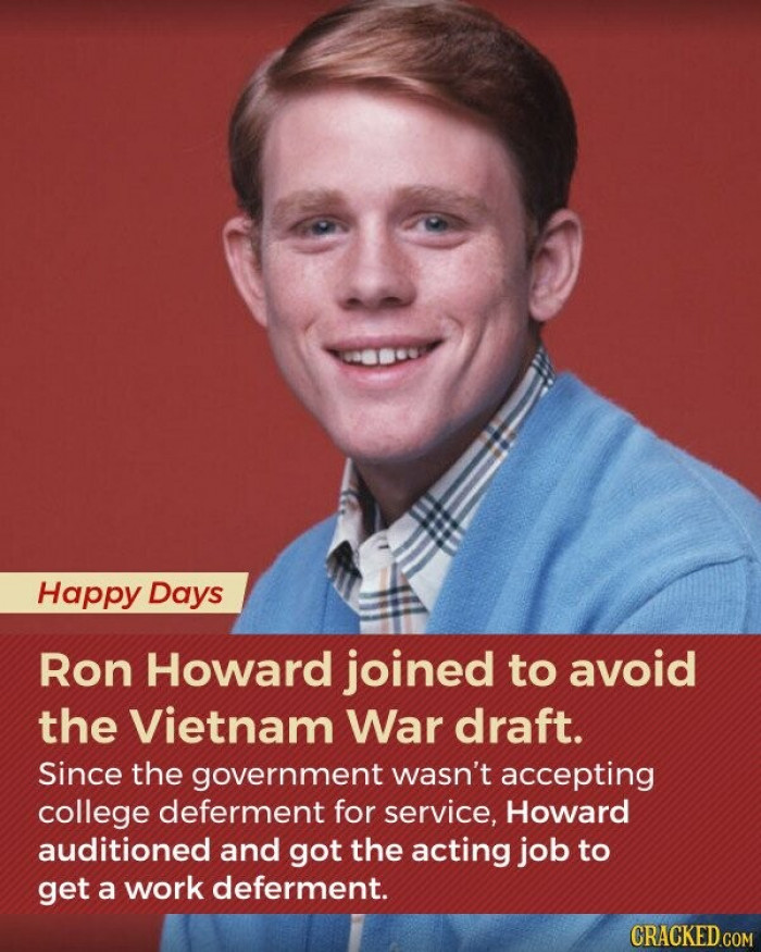 3. Ron Howard - Make Happy Days, Not War