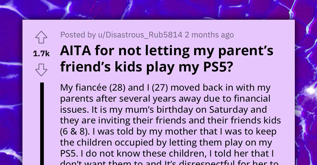 Redditor Questions If He's Wrong for Not Letting Mom's Friend's Kids Use His PS5