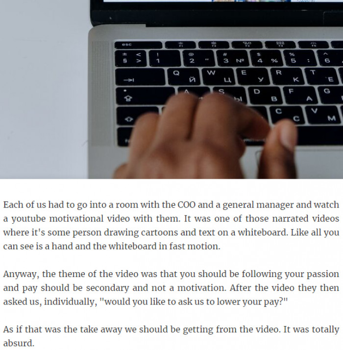 4. Would you like to ask us to lower your pay?