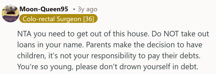 A softer warning wrapped in a firm truth, staying home should not mean inheriting a lifetime of debt.
