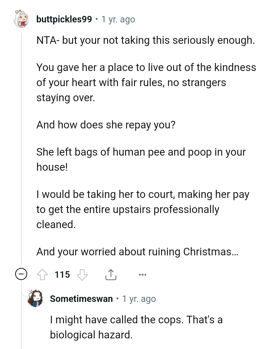 How she chose to repay the OP