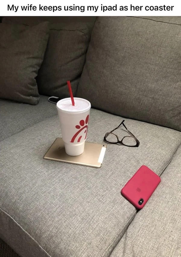 iPad as a coaster