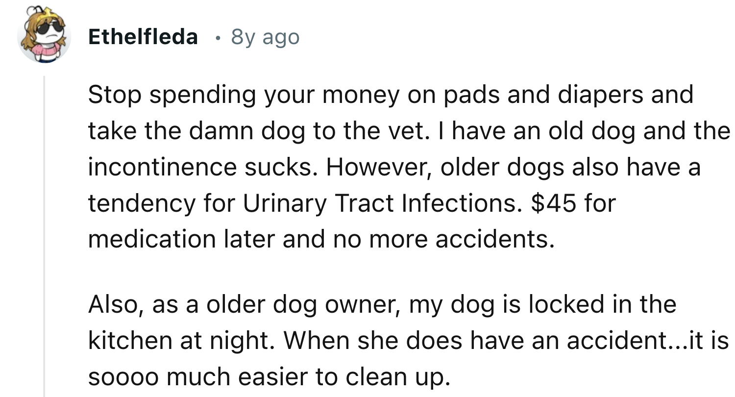 Wasting money on pads and diapers