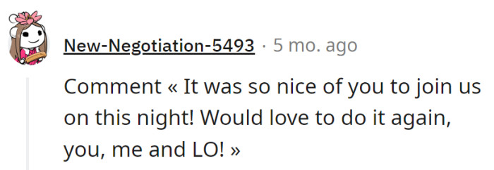 Great night! Looking forward to the next one with LO.