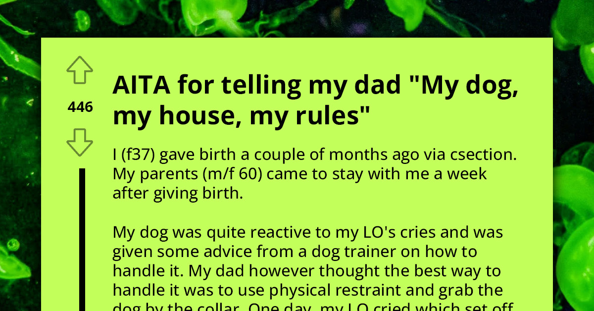 Daughter Challenges Dad's 'Alpha' Claim With A Simple 'My Dog, My House, My Rules'