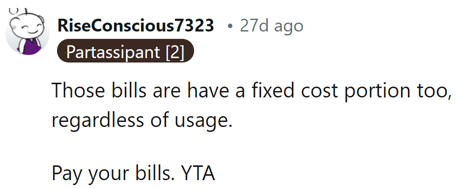 Looks like even their bills have a fixed-price cameo, starring whether they're home or not!