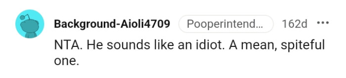 Let's head into the comments and read what other Redditors have to say regarding this story