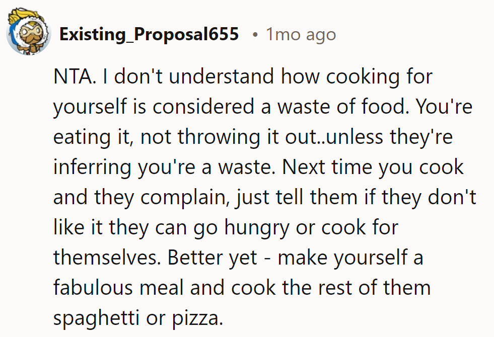 Chef's special: Self-sufficiency with a side of sass.