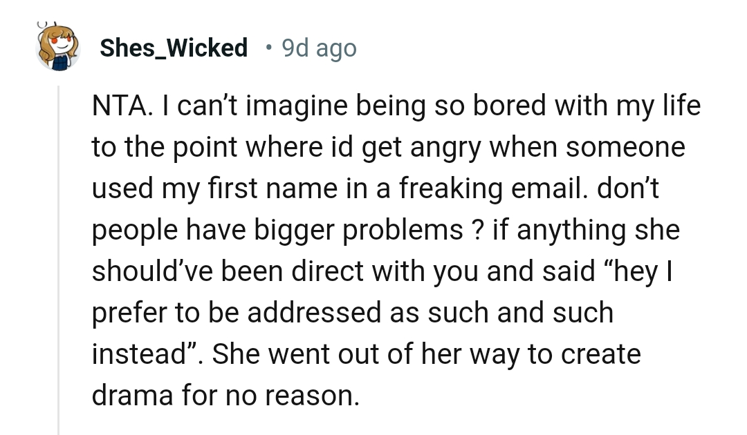 Creating drama for no reason