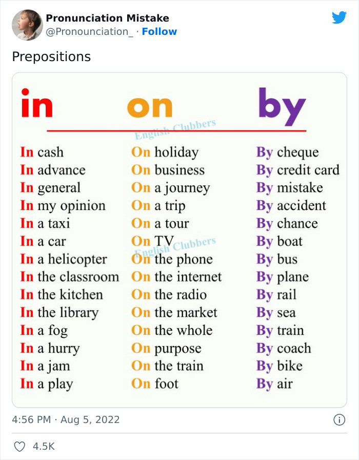 13. How to use these prepositions correctly