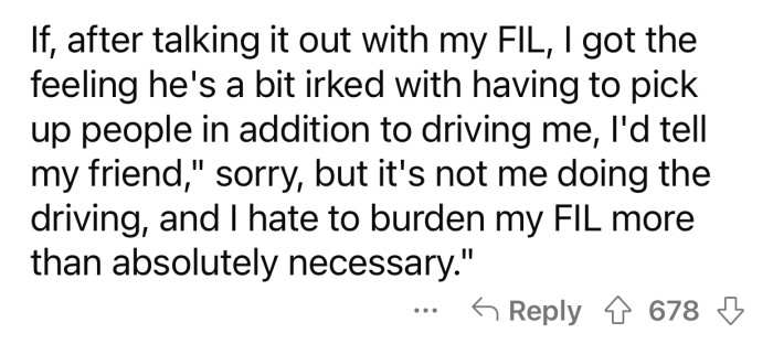 It would be the reasonable thing to do.