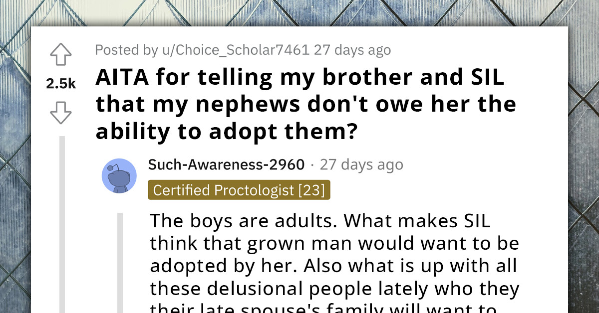 Redditor Tells Sister-In-Law That Her Stepchildren Don't Owe Her The Ability To Adopt Them, Gets The Betrayal Look From Her