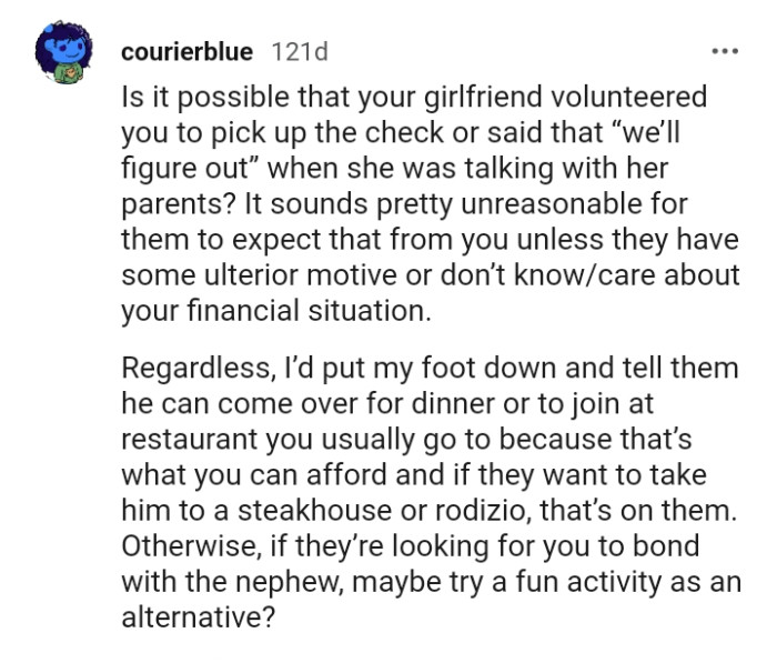 It sounds pretty unreasonable for them to expect the OP to pay