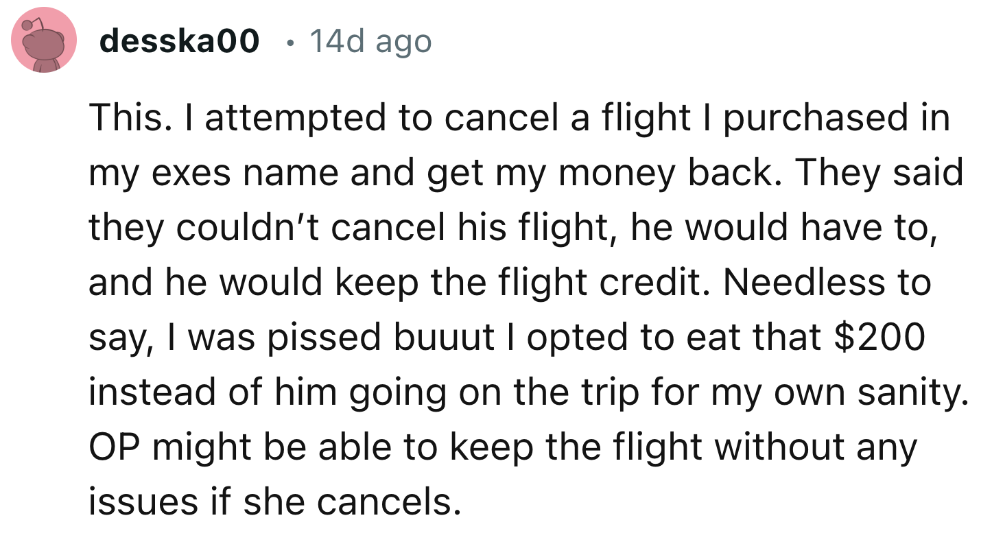 Attempting To Cancel A Flight