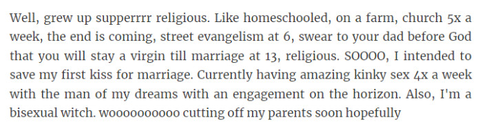 11.  Grew up religious