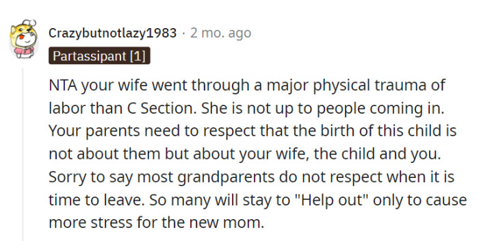 Extended stays can often create more stress for the new mom.