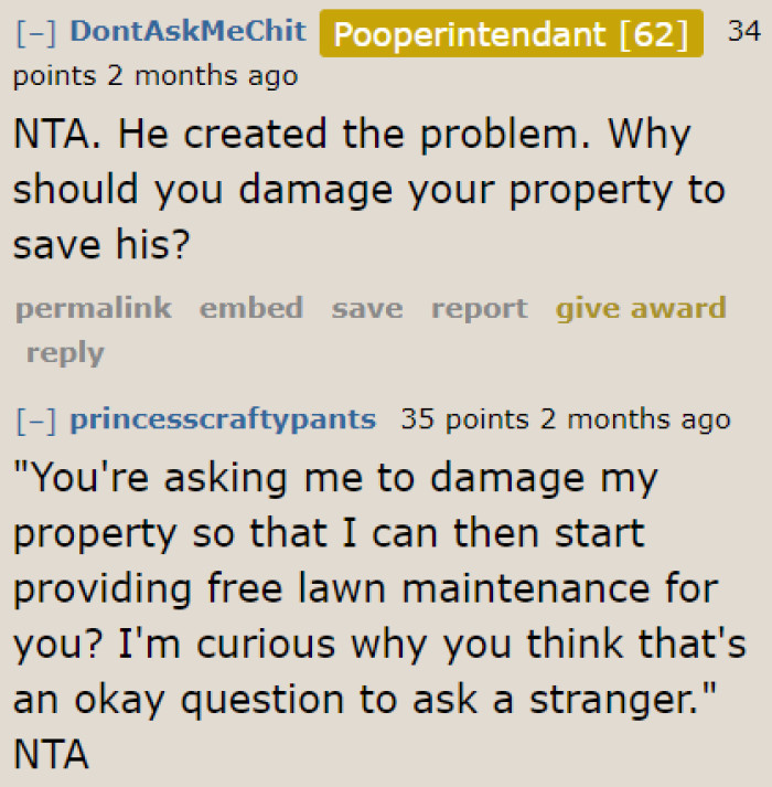 It's either the OP utters the suggested words, or he can simply show this post to his neighbor.