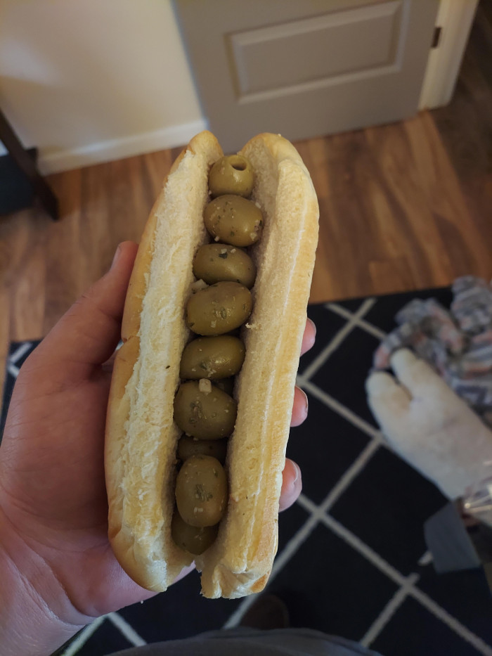 18. “It’s been a terrible day at work, shaping up to be a worse week, so I made an olive hoagie for lunch. It didn’t help.”