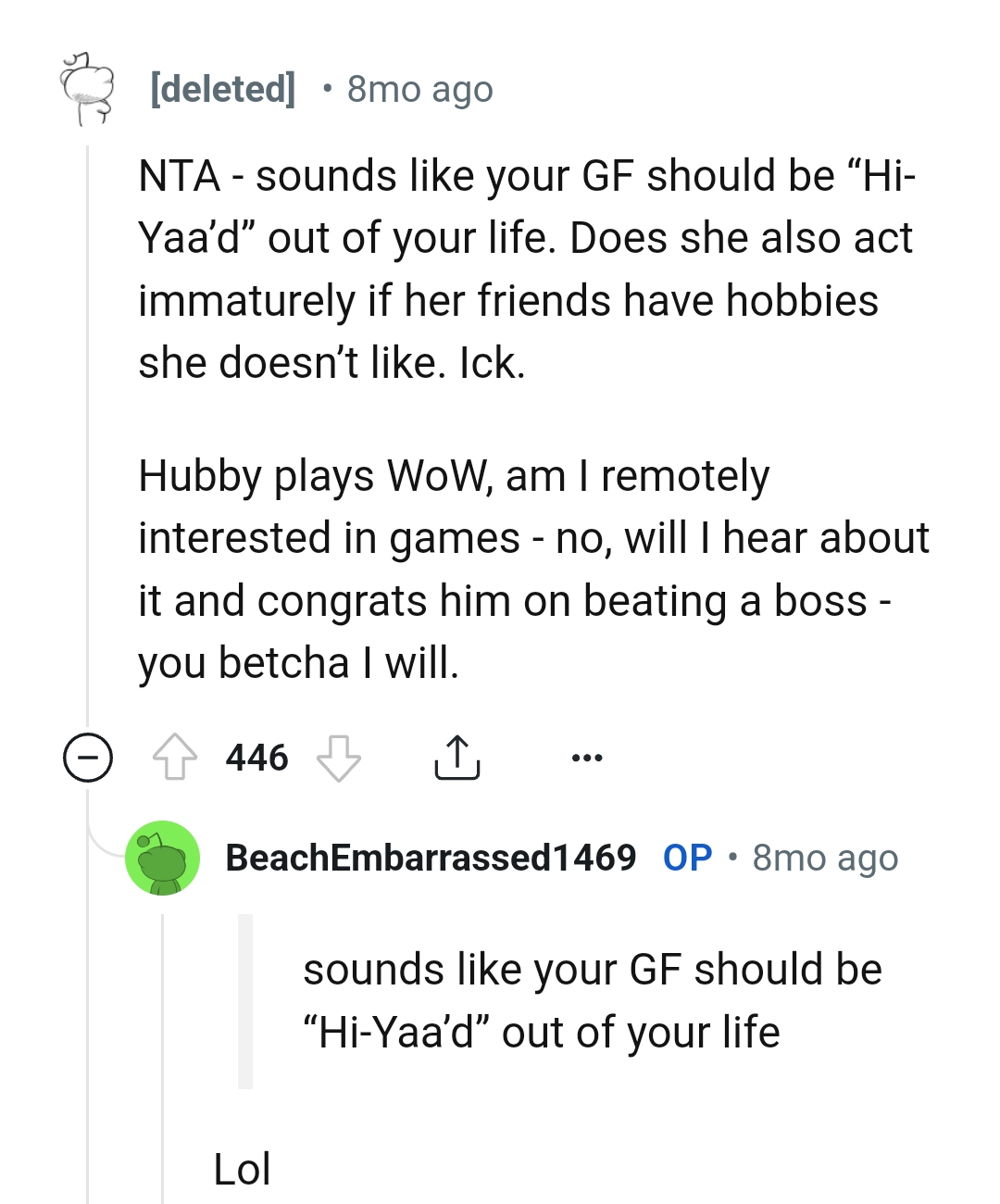 Does she also act immaturely around her friends?