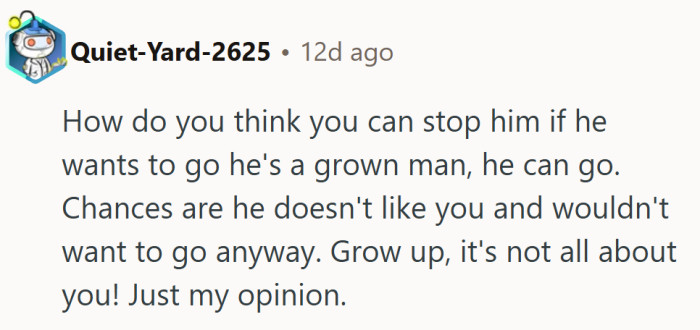 Nothing like a little tough love to crash the costume party early.