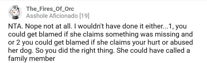 Another commenter pointing out that OP would be liable for anything that goes wrong if they were to help