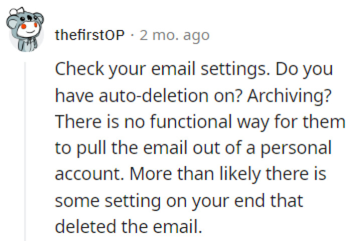 Some sound advice from Reddit as always