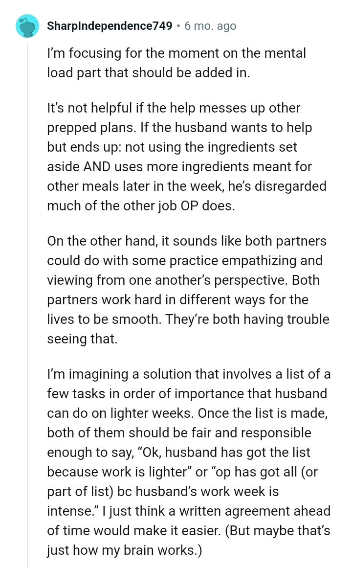 Both of them should be fair and responsible